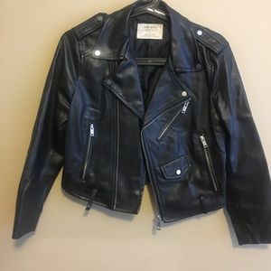 Zara basic leather jacket